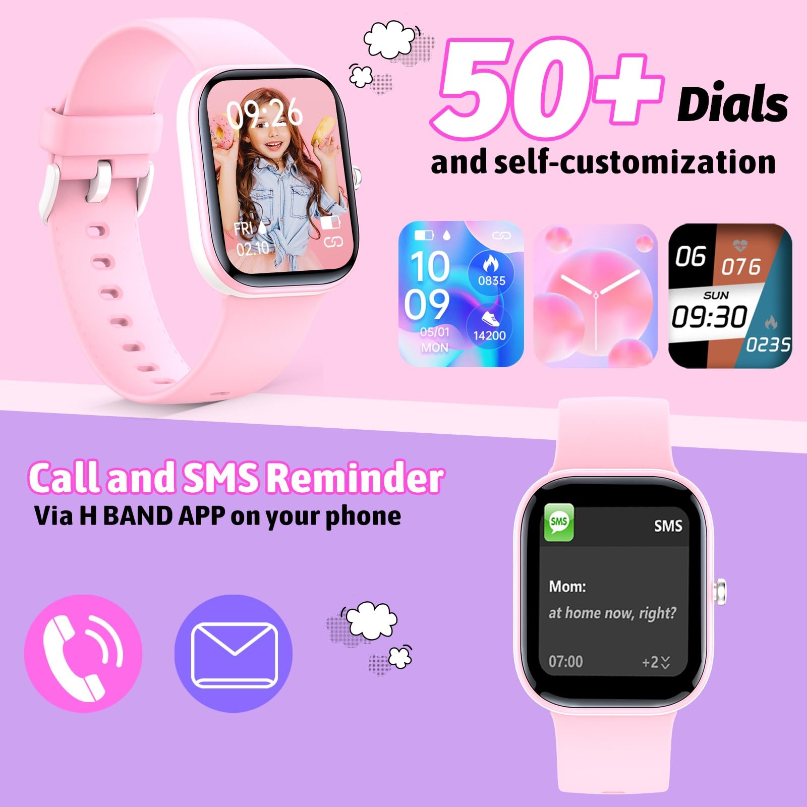 with Fitness Tracker No /APP Needed,19 Sport Mode,1.5″ DIY Dial,IP68 Waterpro…