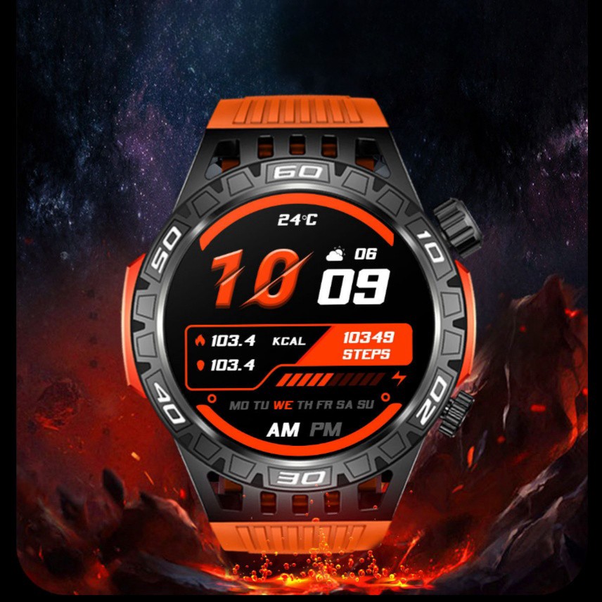 Smart Watch With LED Lighting Compass Sports Fitness Tracker IP68 Waterproof
