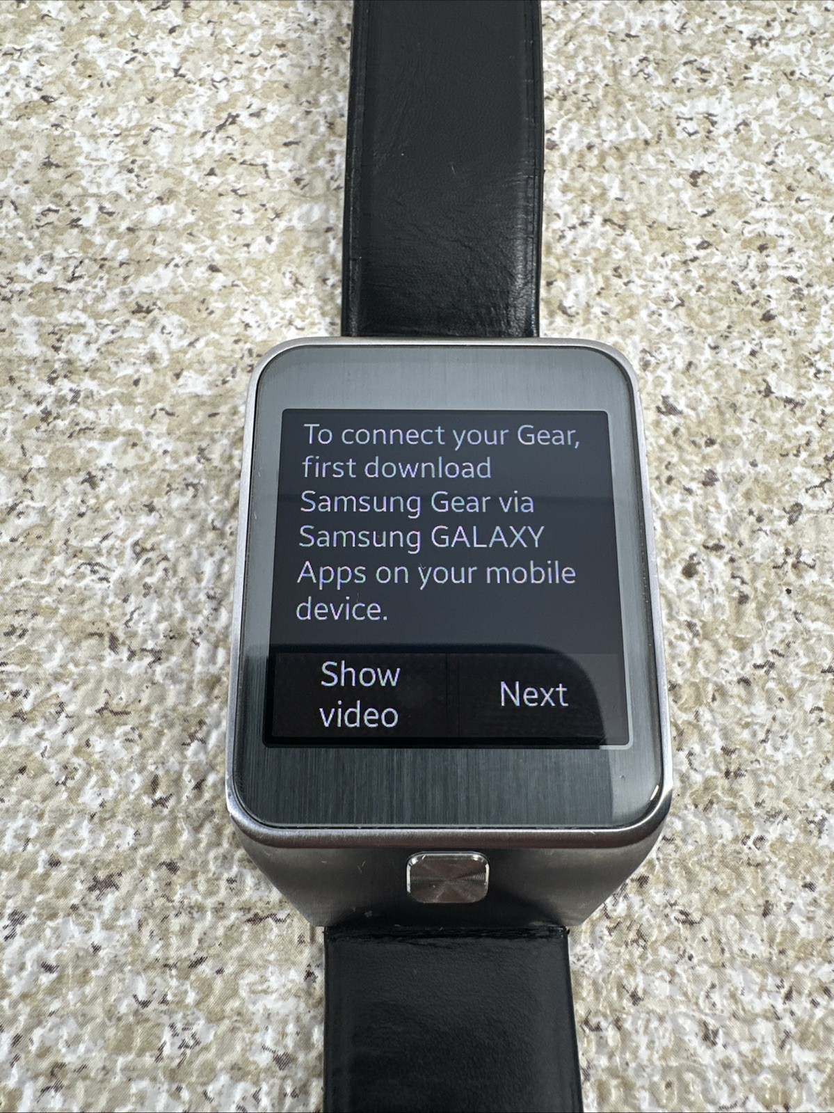 Samsung Gear 2 Smart Watch Silver Model SM-R380 Tested & Works