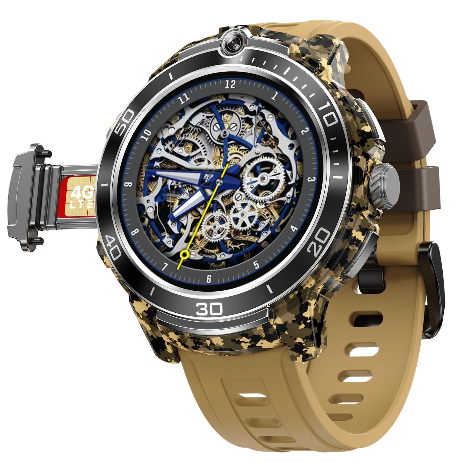 Shott 1.5″ Round Display, Front Camera, Nano SIM Slot Smartwatch Bluetooth
