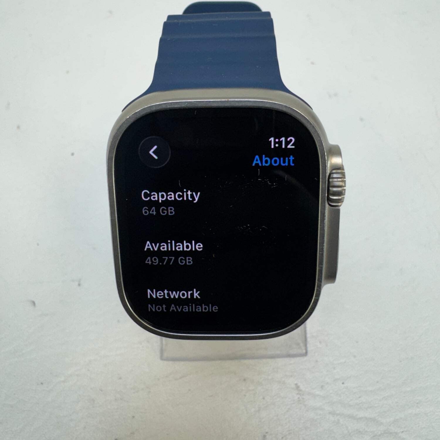 Unlocked Apple Watch Ultra 2 49mm Natural Titanium Midnight Ocean Band MREG3LW/A