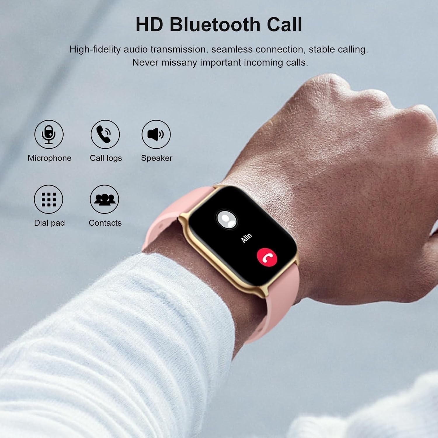 Smart Watch for Men Women, 2.01″ HD Display Fitness Tracker with 107 (828