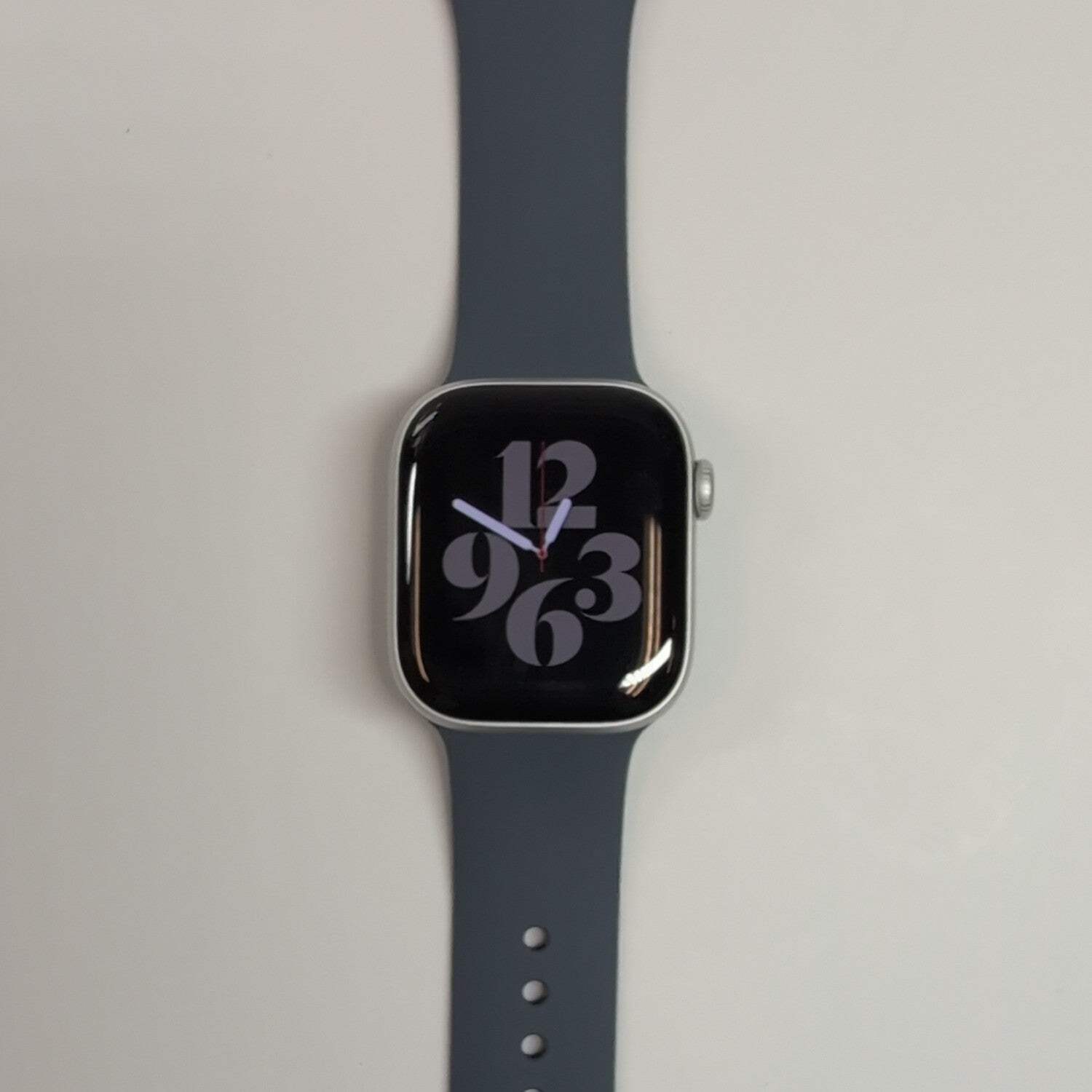 Unlocked Apple Watch Series 11 42MM Silver Aluminum Anchor Blue Sport Band