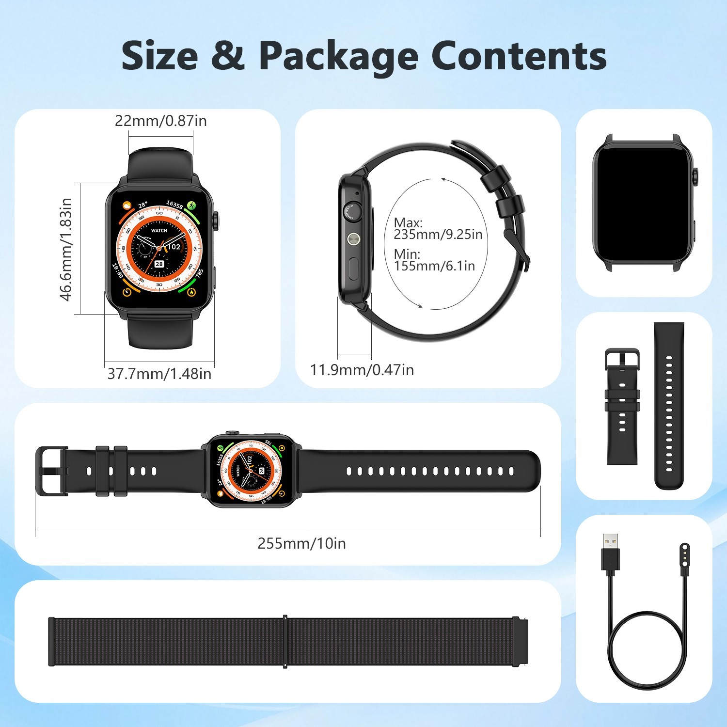 Bluetooth Smart Watch Call Fitness Tracker Men Women Heart Rate Blood Pressure