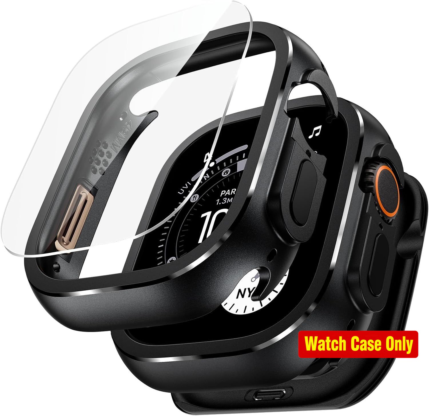 Metal Case for Apple Watch Ultra 49mm Daily Water-Resistant Screen Protector