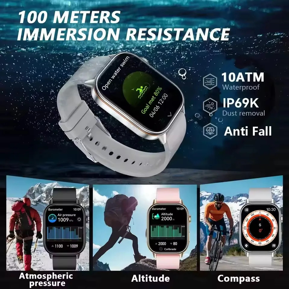 2025 New Outdoor Military GPS Smart Watch 2.01-inch AMOLED Screen BT Call 178+ S