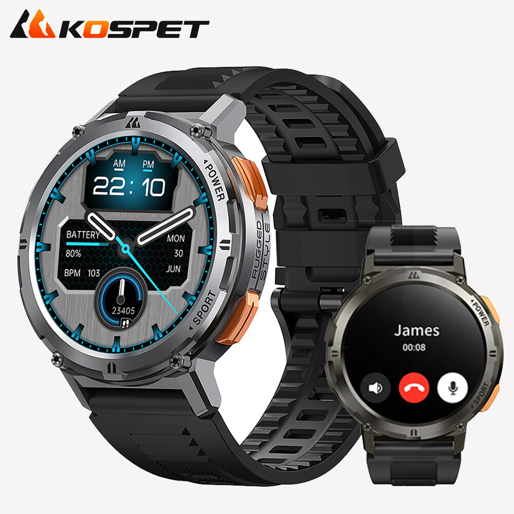 KOSPET TANK T2 SmartWatch for Men 50M Waterproof 410mAh Battery Bluetooth Watch