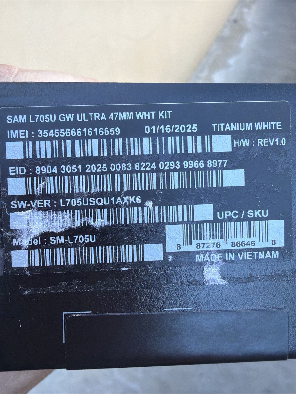 Samsung -Galaxy Watch Ultra Titanium White 47MM LTE 2025 (Sealed)