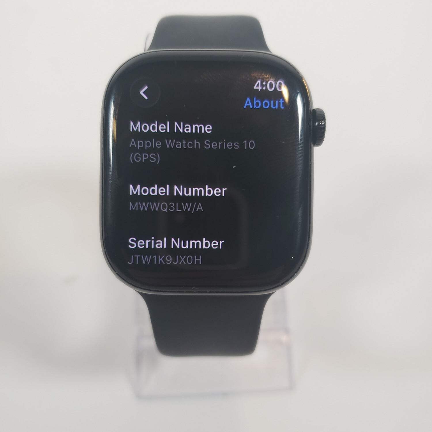 GPS Only Apple Watch Series 10 46MM Black Aluminum Black Sport Band MWWQ3LW/A