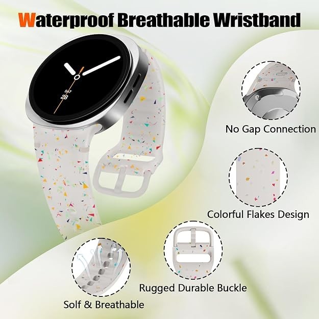 Samsung Galaxy Watch 8 40mm 44mm Black Silicone Strap, Gapless Design
