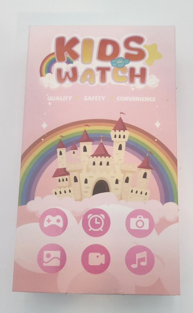 OKYUK 4G Smart Watch for Kids w/ SIM, Games, Camera, SOS – PURPLE PINK ROSE RED