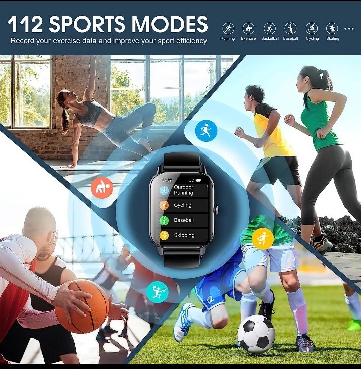 Ddidbi Smart Watch 1.85 HD Phone Fitness Tracker Bluetooth Touch Screen Waterpro