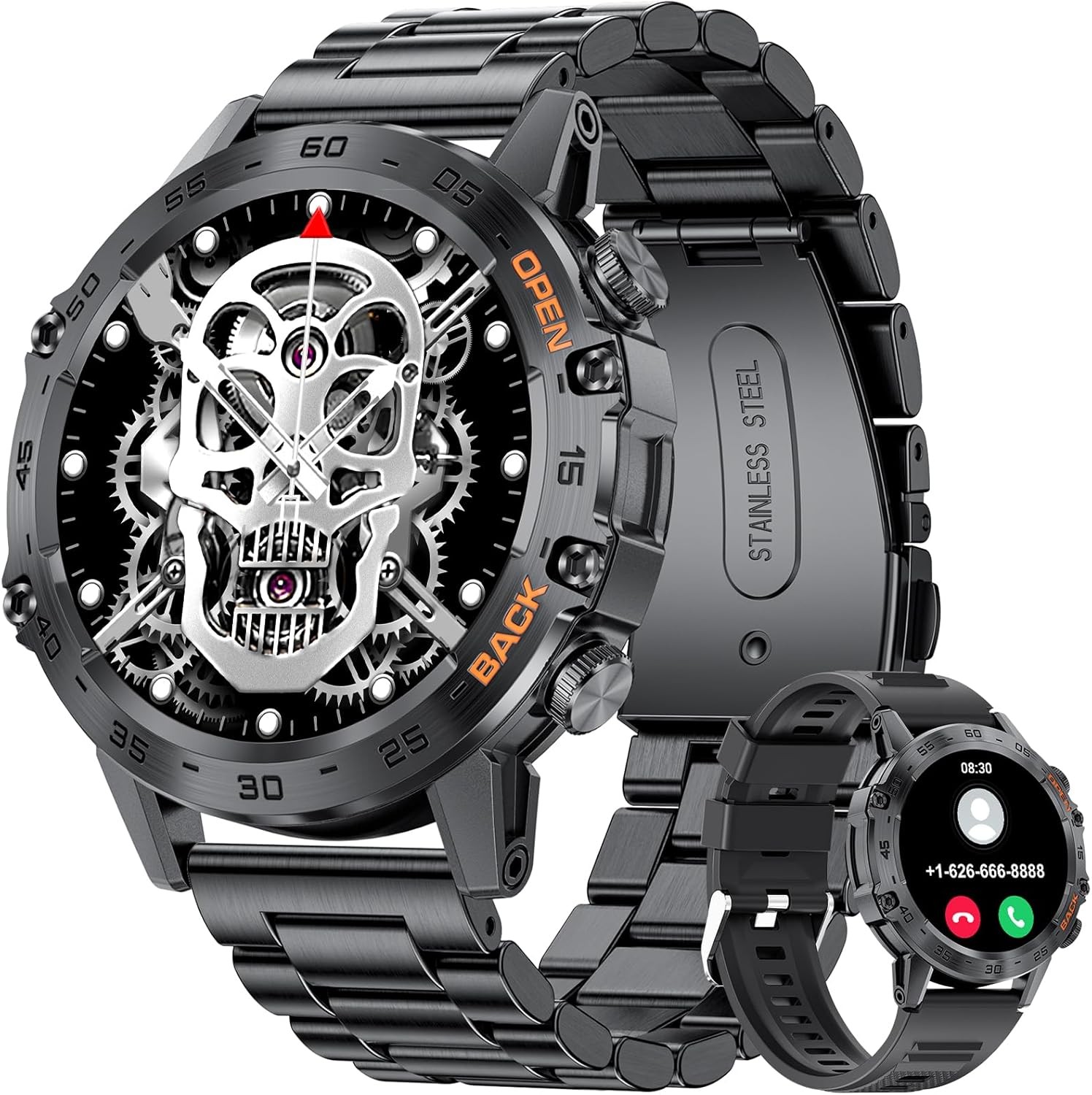 SUNKTA Military Smart Watch for Men(Answer/Dial Calls),100 Sports Modes, 5ATM Wa