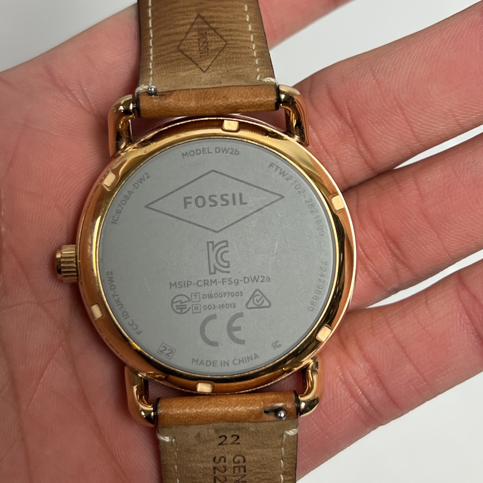 Fossil Q Gen. 2 Wander 45mm Smartwatch Rose Gold-tone Leather Band FTW2102 Read