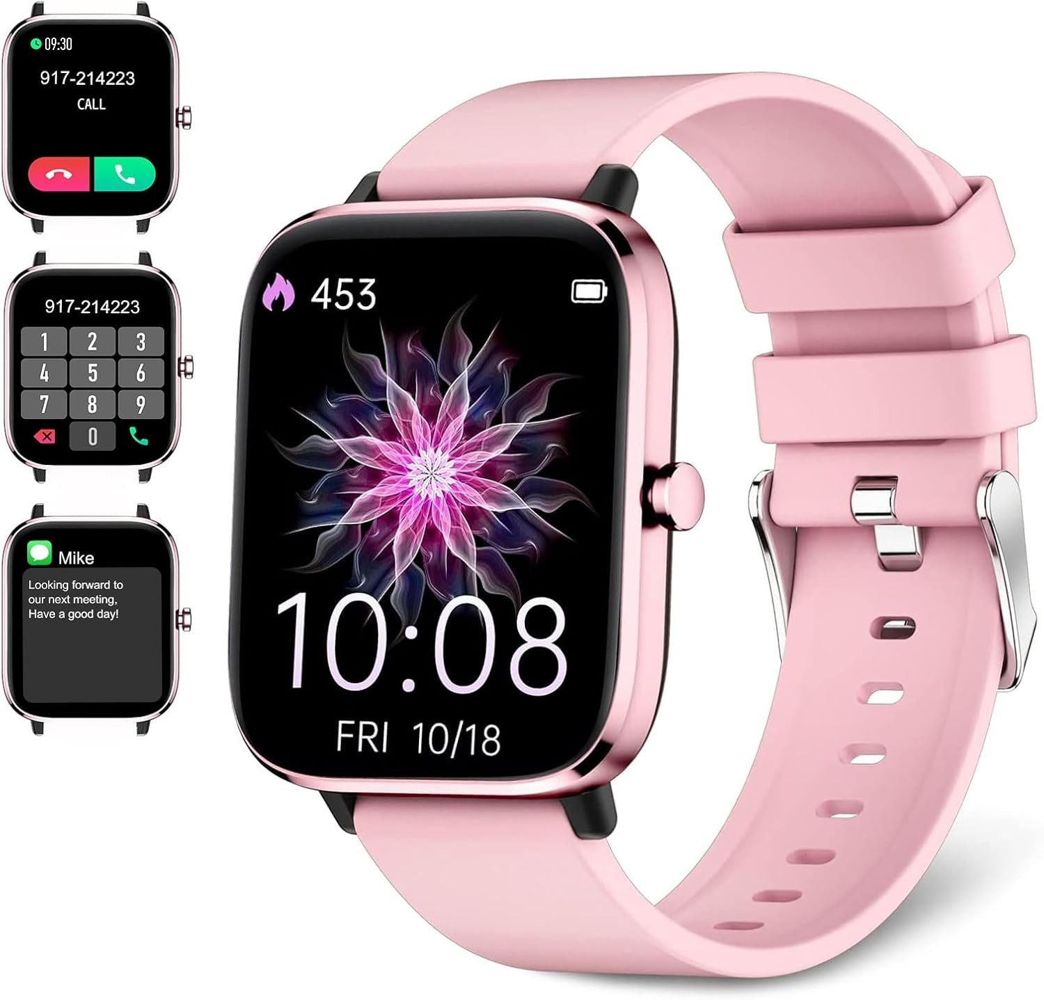 Smartwatch Women Waterproof Fitness Tracker Heart Rate Sleep Monitor Touch Sc…