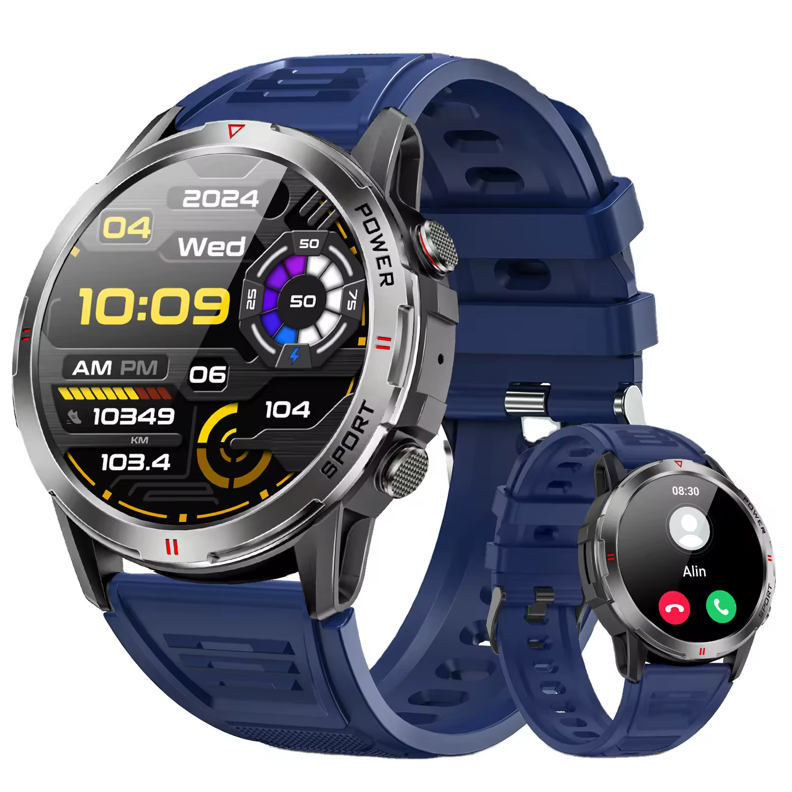 Weofly Explorer Navy 1.43″ AMOLED Display Bluetooth Call Waterproof Sport Watch