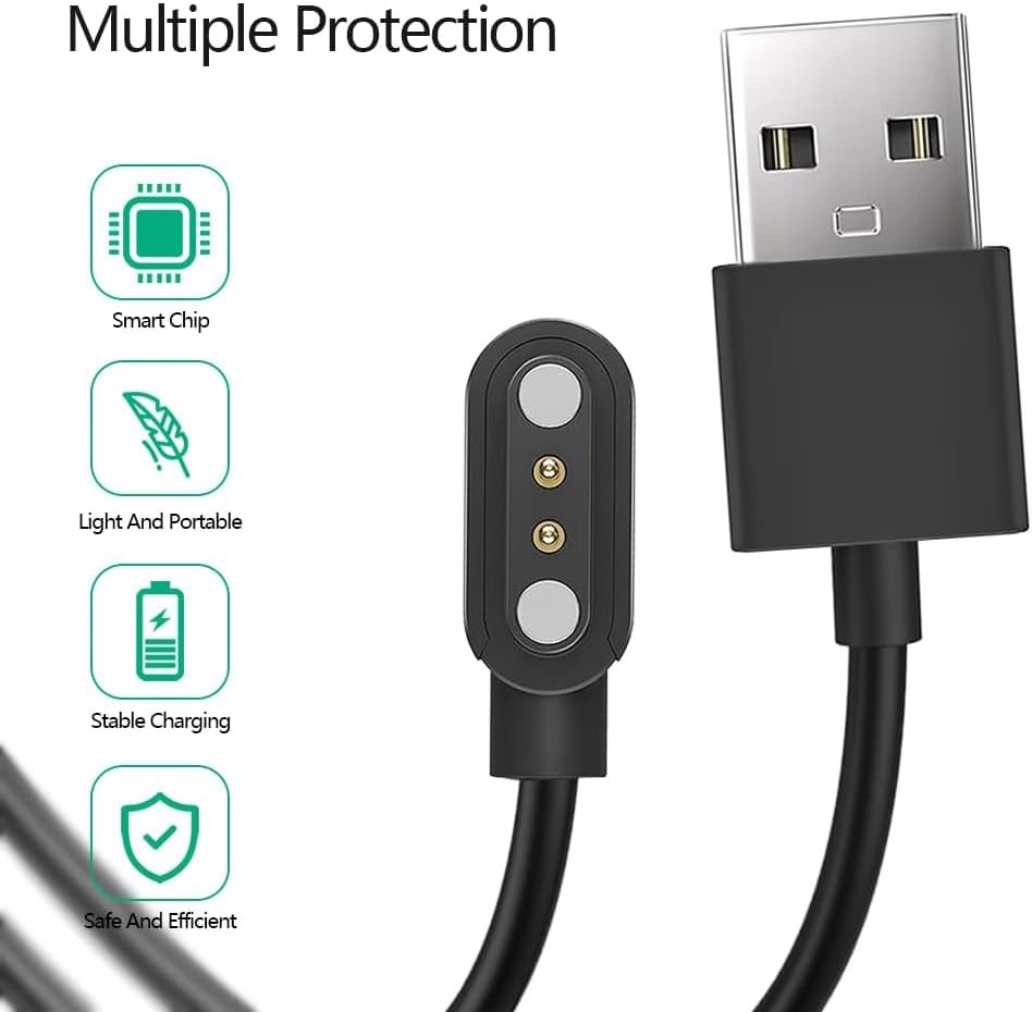 GloryFit T50 T50S T60 T70 T80 Smart Watch Charger Magnetic Charging Cord Cable 3