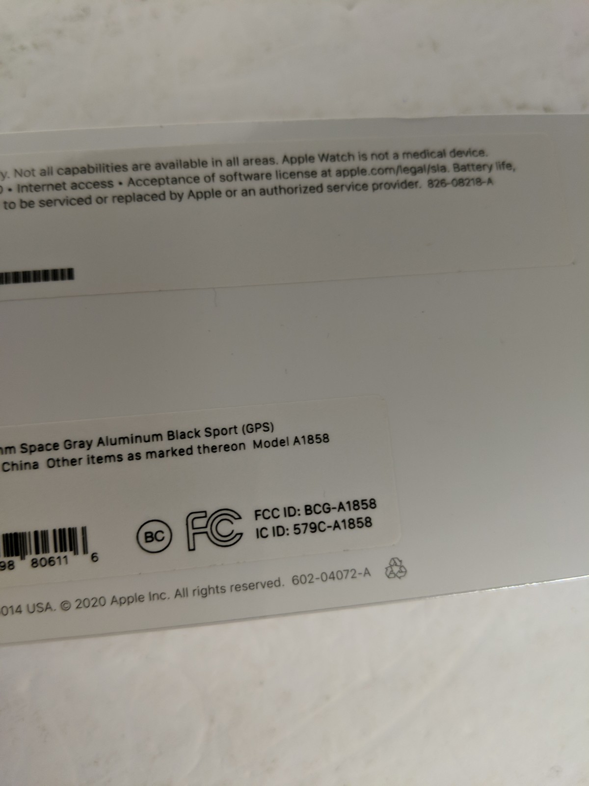 NEW SEALED Apple Watch Series 3 38mm Space Gray Aluminum Case Black Sport Band