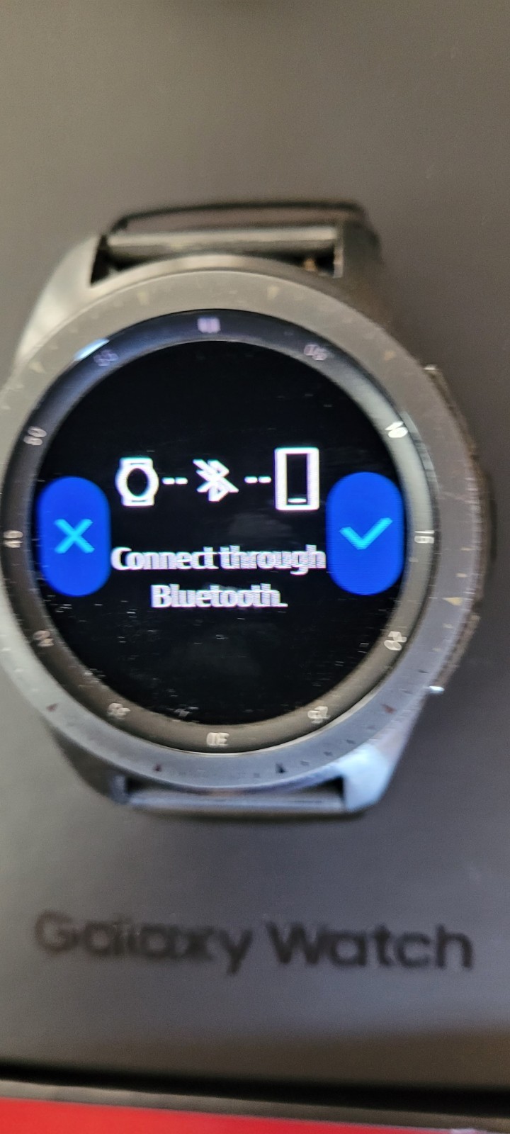 SAMSUNG GALAXY WATCH, 4G Black with upgraded watch band, 1 size fits all.