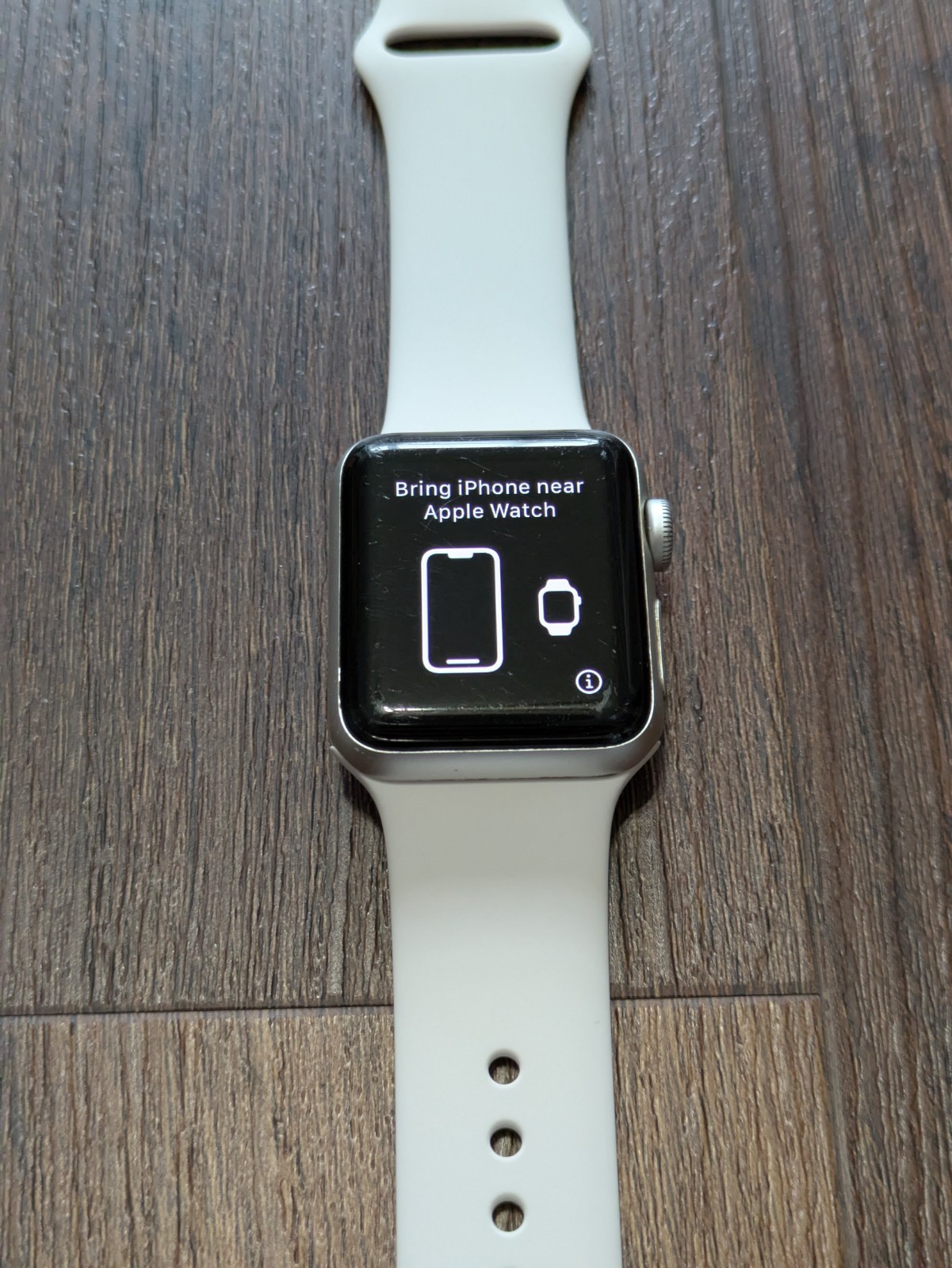 Apple Watch Series 3 38mm Aluminum Case with Light Blush Sport Band -S/M