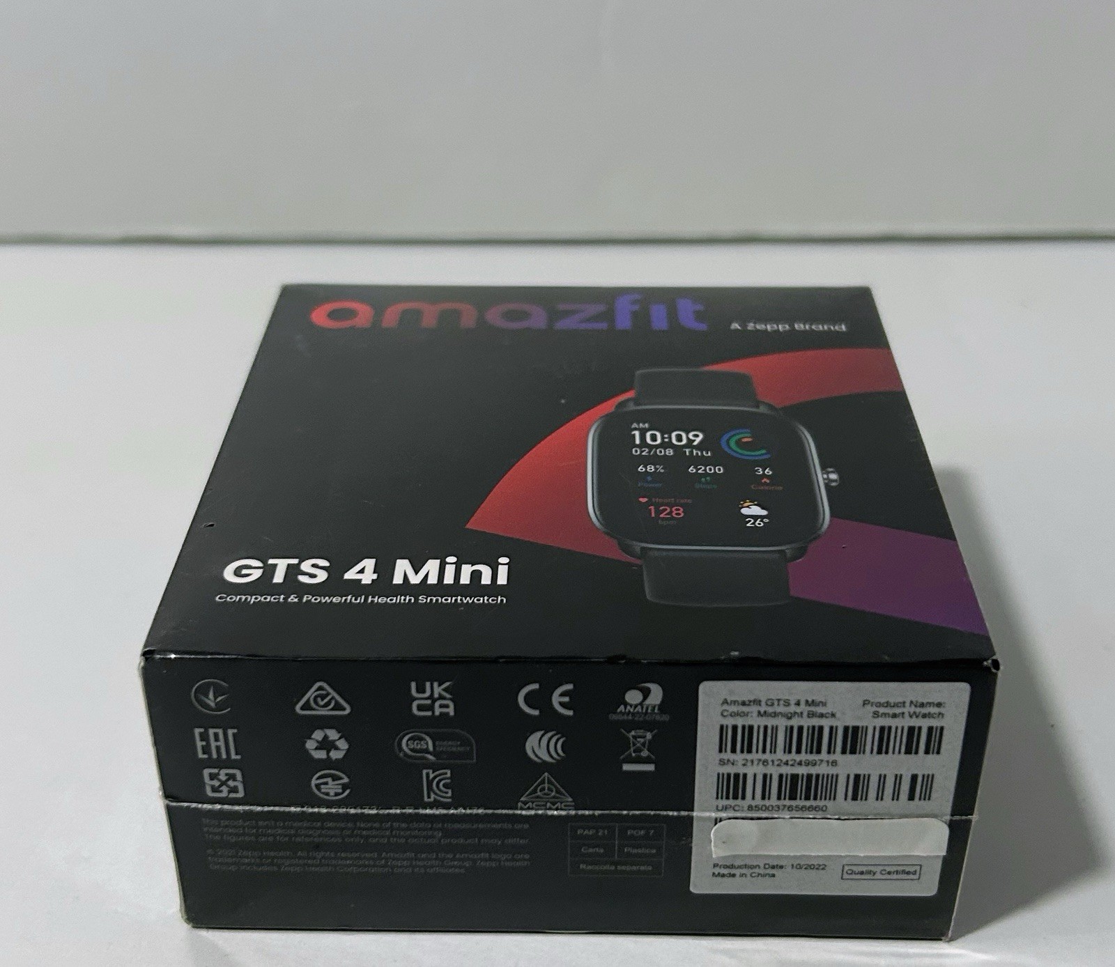 Amazfit GTS 4 Mini Smartwatch – Midnight Black New Sealed