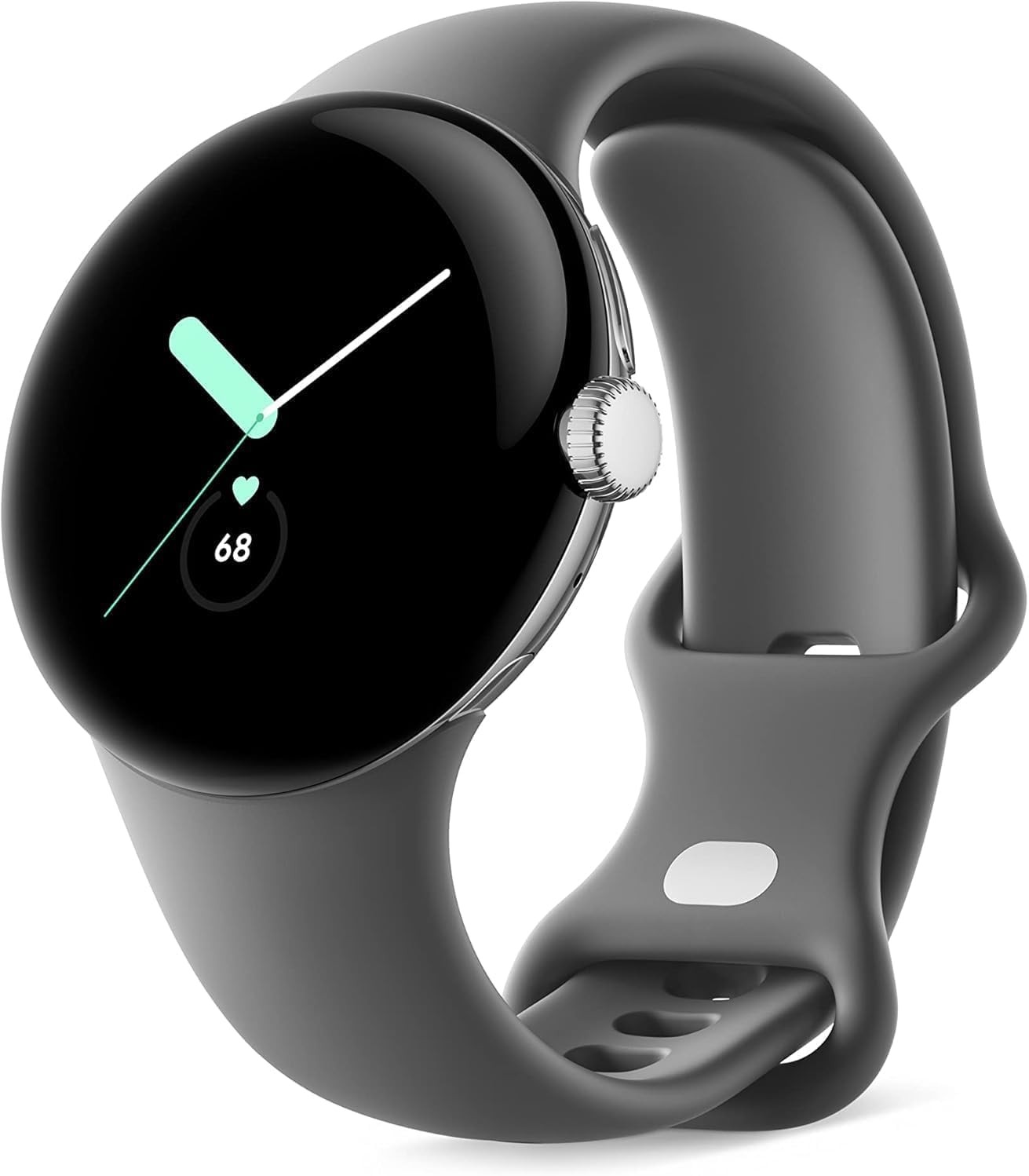 Google Pixel Watch 41mm LTE Silver Case with Gray Band – Open Box
