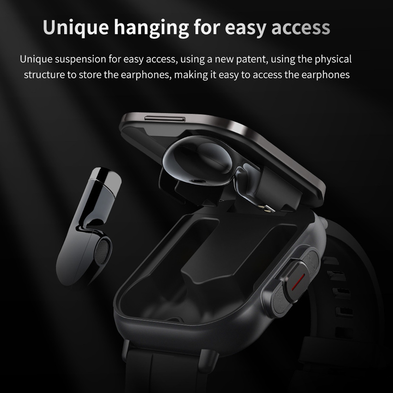 2 In 1 Smart Watch With Earbuds 2.01 Inch HD Touch Screen Bluetooth Call Fi MOBL