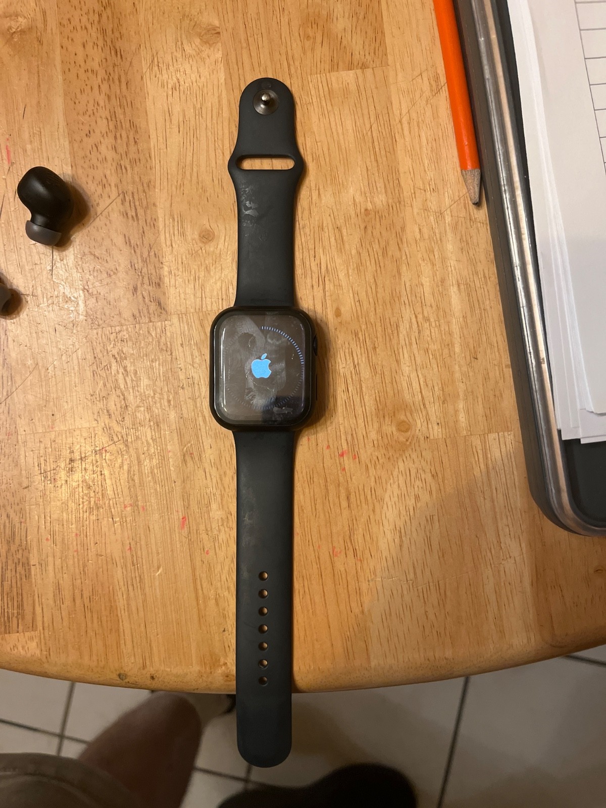 Apple Watch Series 8 45mm Midnight Aluminum Case with Sport Band, M/L (GPS)…