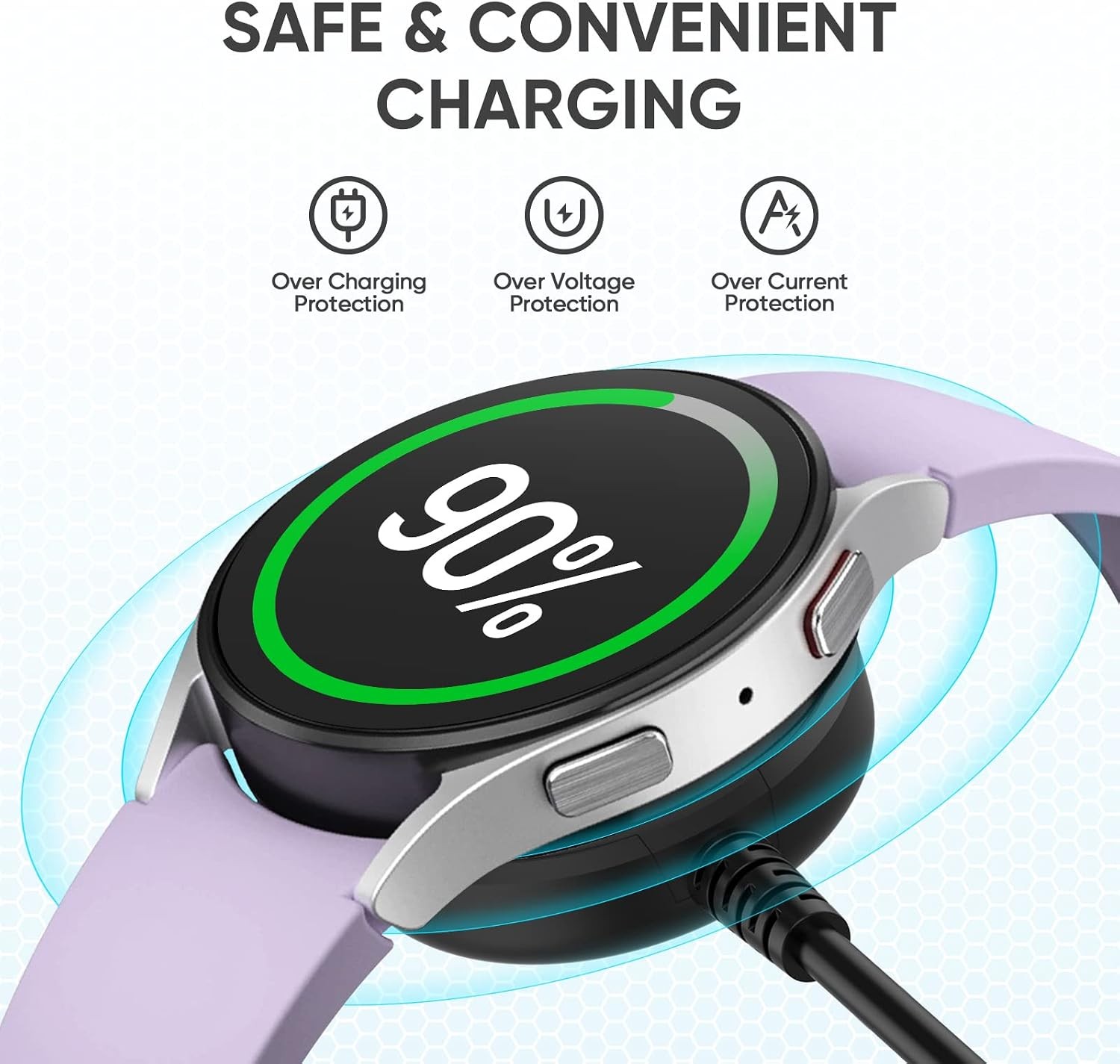 USB-A Charger Cable for Samsung Galaxy Watch 8/8 Classic/Ultra/7/6/6 Classic/5/5