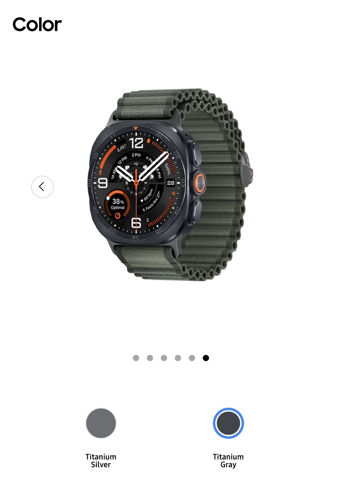 Samsung Galaxy Watch Ultra 2 In Titanium Silver And Grey Band