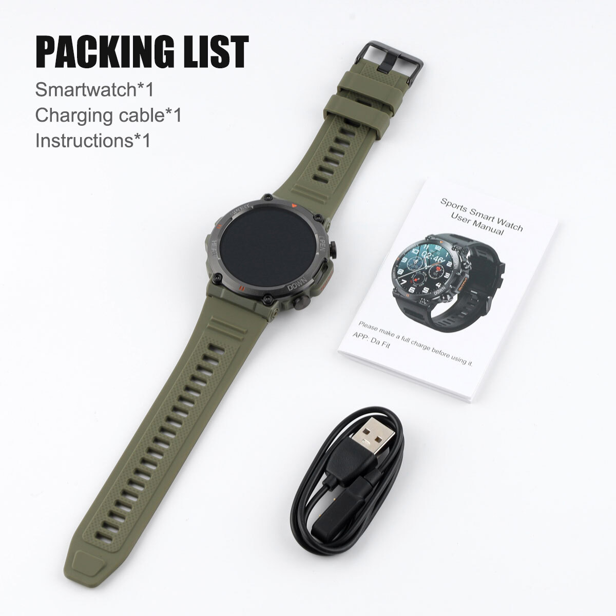 1.39″ Bluetooth Call Smart Watch Rate Monitor 10 Days Battery For iOS Android