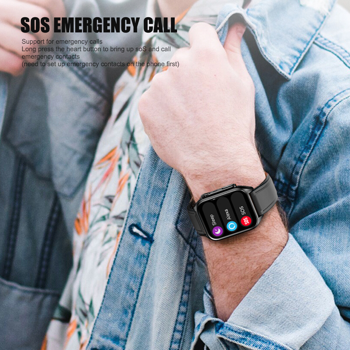 Smart Watch for Men Smartwatch Bluetooth Call for iOS Android Health Monitoring
