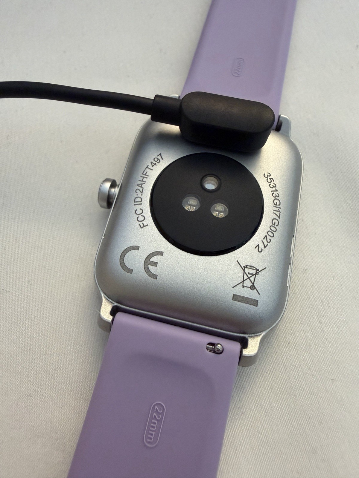 Smart Watch IDW13, Purple Silicone Band 1.8″ Display Heart Rate Bluetooth 22mm