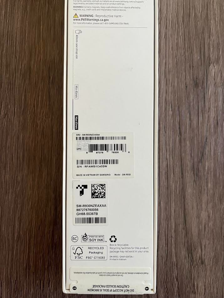 Samsung Galaxy Watch6 GPS Bluetooth 40mm Gold Aluminum Case Smartwatch