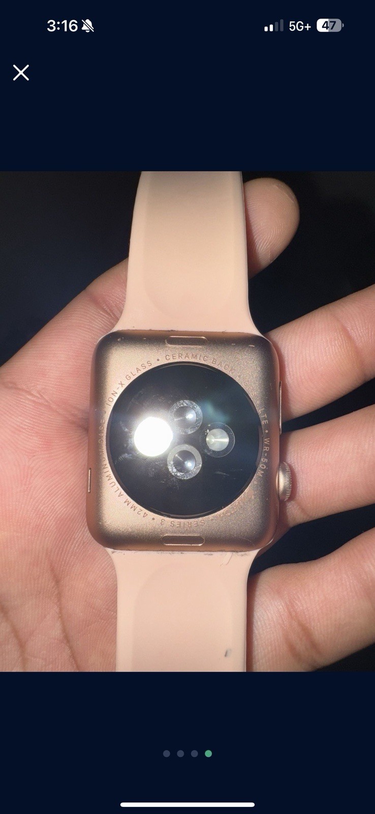 APPLE Watch Series 3 GPS LTE – 42MM Aluminum Case A1861 – Rose Gold