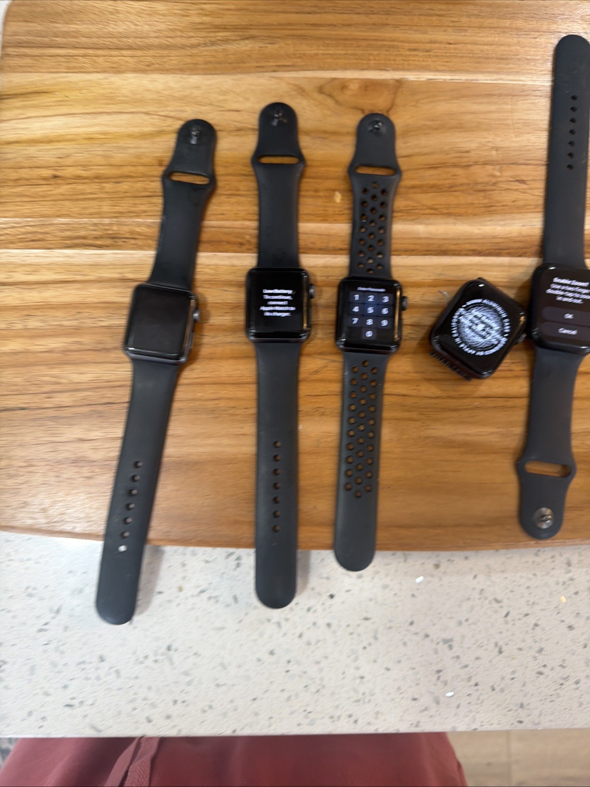 5x Apple Watch Mixed Lot – Locked/Untested – For Parts or Repair Only