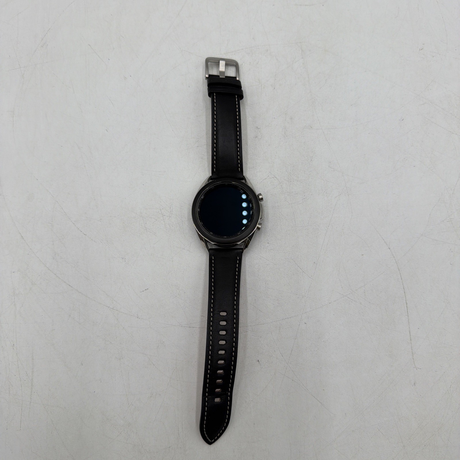 Samsung Galaxy Watch3 SM-R850 41mm Stainless Steel Black Leather GPS Tested