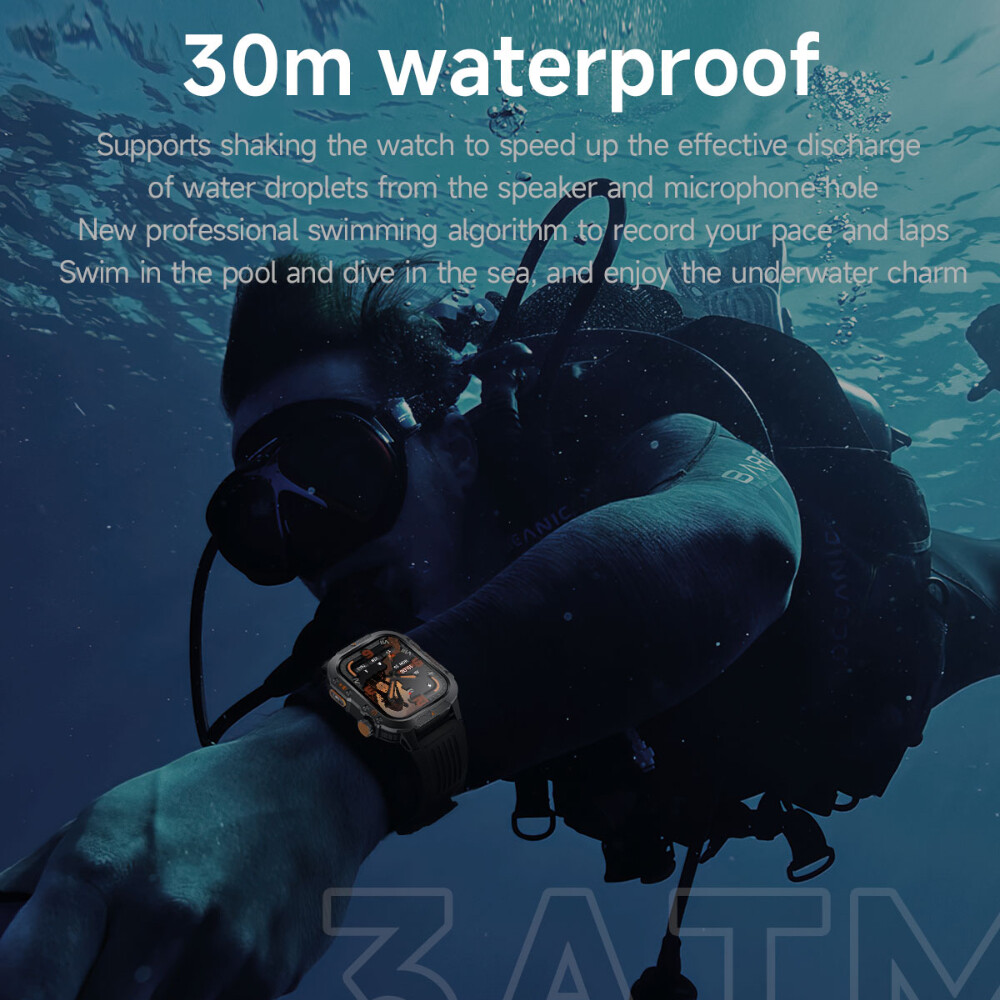 Military Smart Watch For Men (Answer/Make Calls) Rugged Sport Fitness Smartwatch