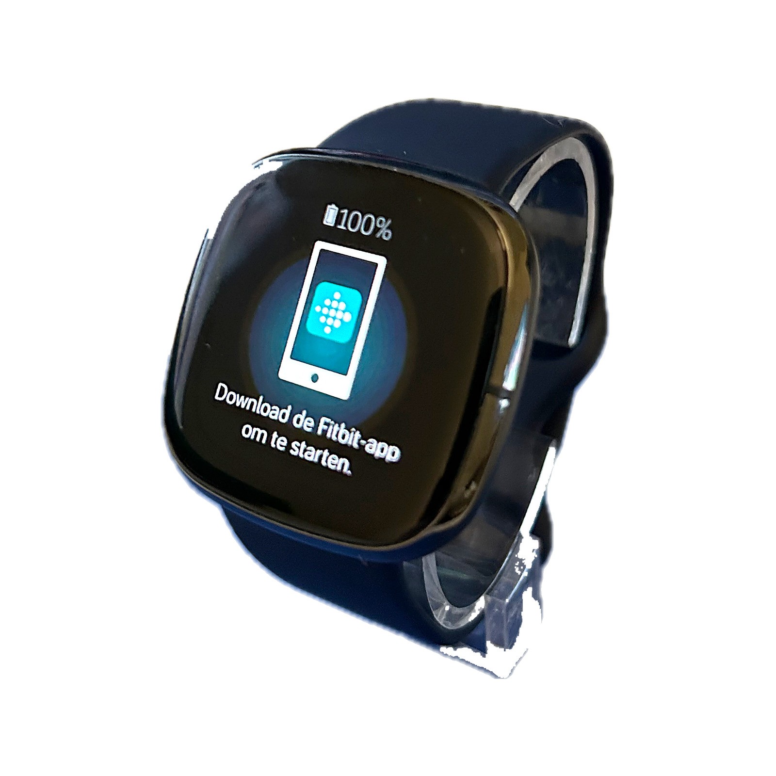 Fitbit Sense Smartwatch Navy Blue Small Band ECG EDA Stress GPS Heart Rate