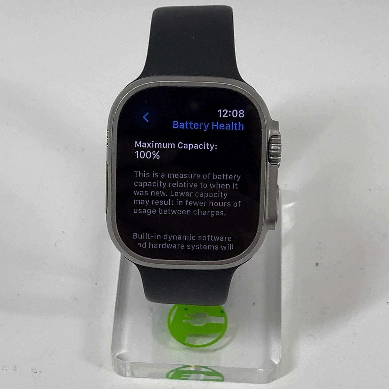 GPS Only Apple Watch Ultra 49MM Natural Titanium Black Sport Band MQET3LL/A