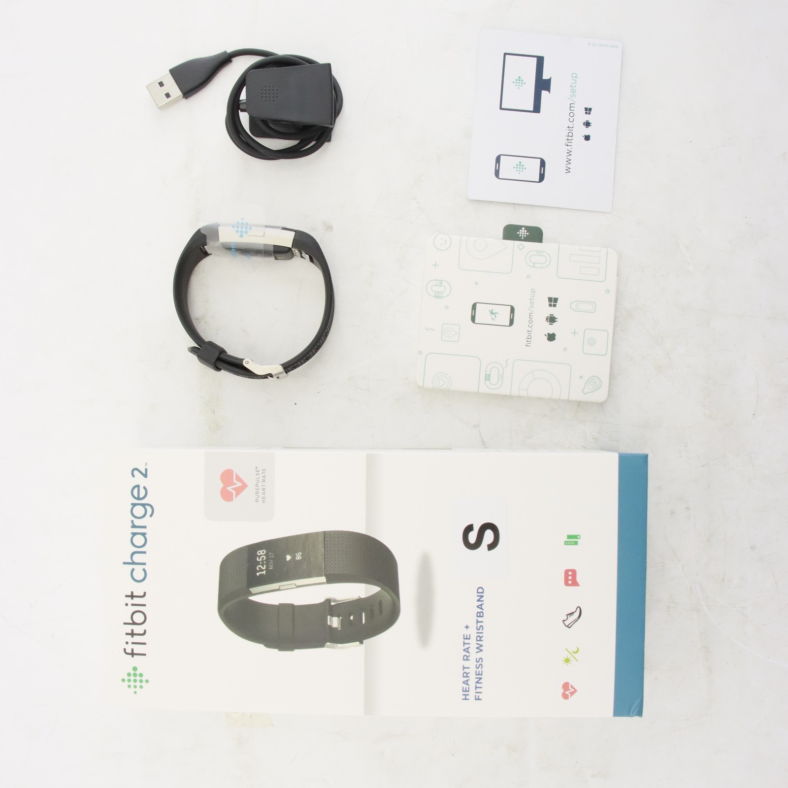 New Fitbit Charge 2 Heart Rate Monitor Fitness Tracker Multicolor (S + L) US