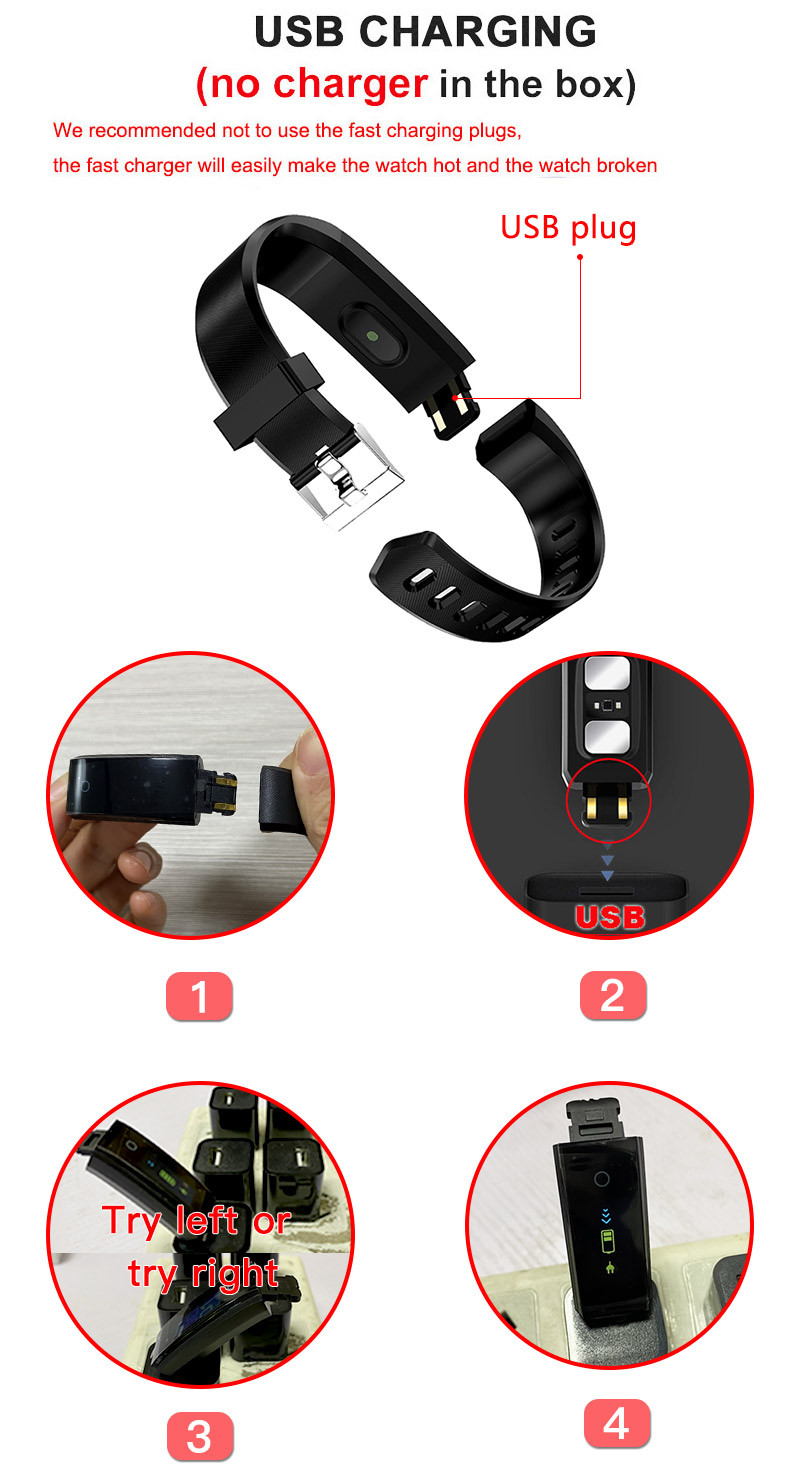 USA Sports Fitness Tracker Watch Heart Rate Blood Pleasure Activity Monitor Lot