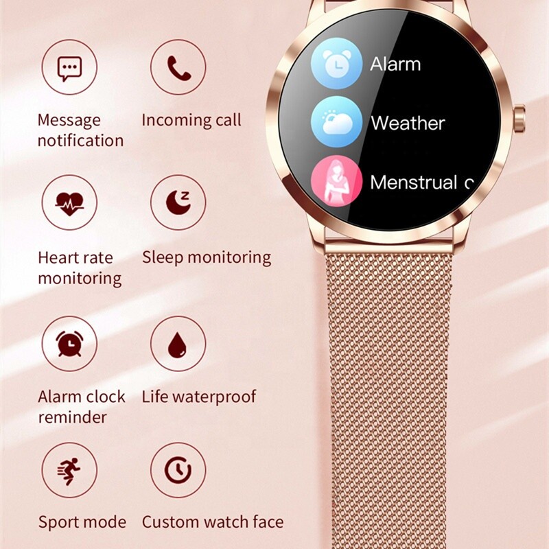 Women Fashion Smart Watch Heart Rate Blood Pressure Sleep Monitor-New