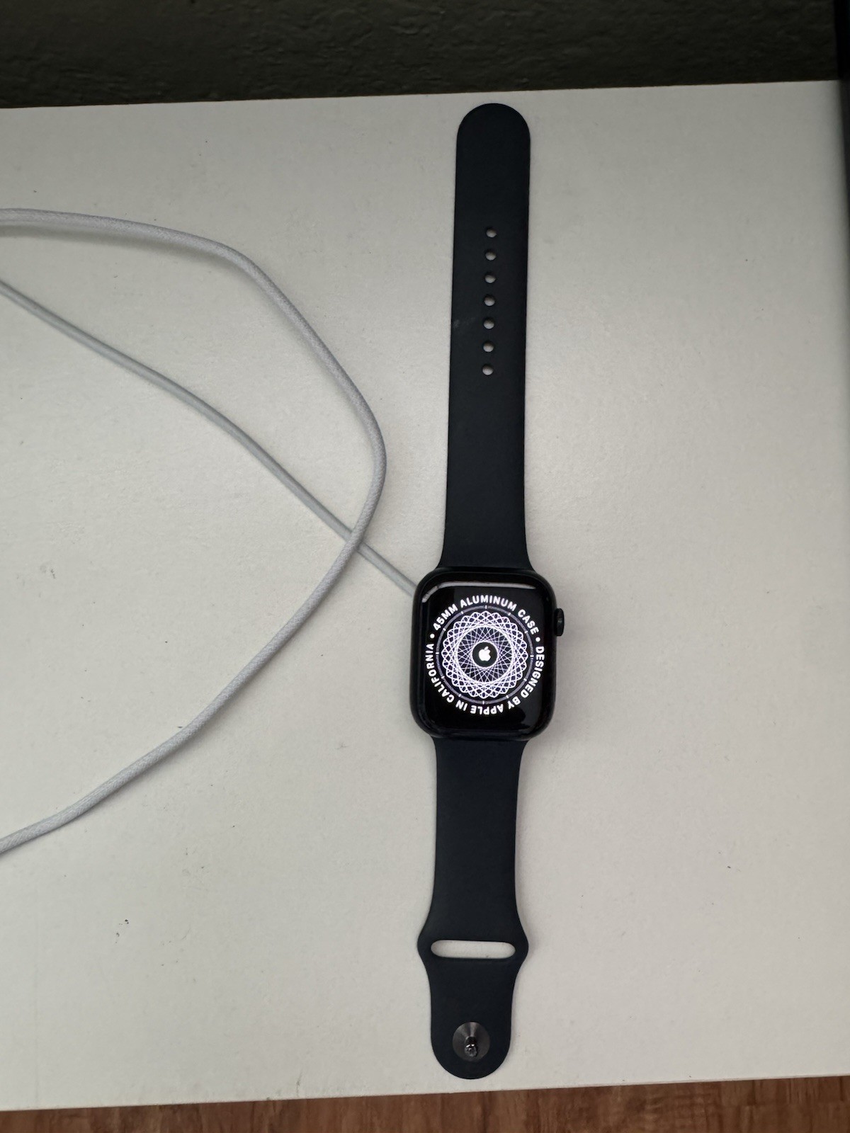 Apple Watch Series 8 45mm Midnight Aluminum Case with Sport Band, M/L