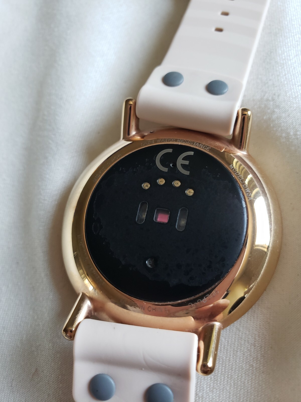 Misfit Vapor 44mm Rose Gold Tone Stainless Steel Case w/pink sports straps parts