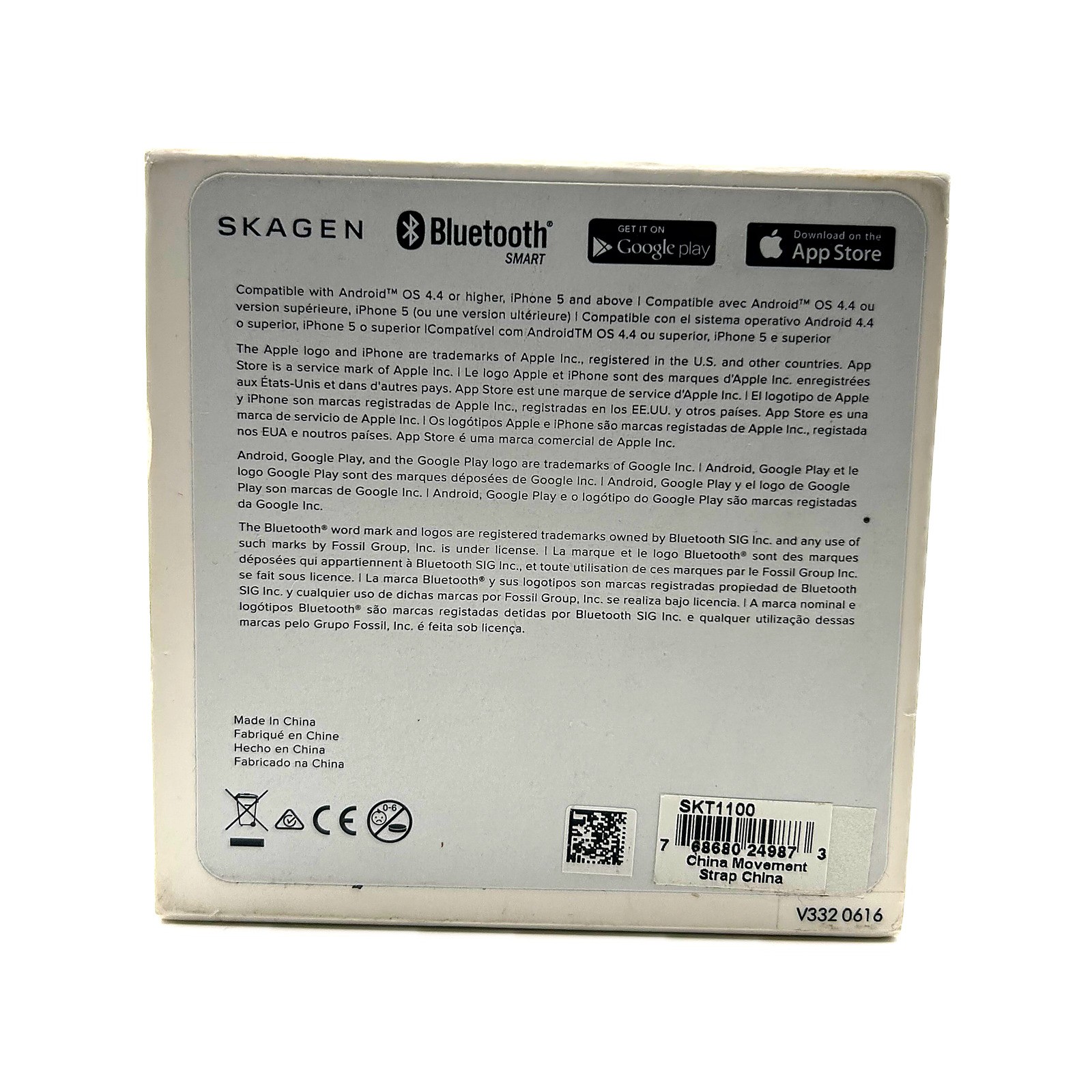 Skagen Hagen Connected SKT1100 Hybrid Smartwatch Silver Steel Mesh 40mm New