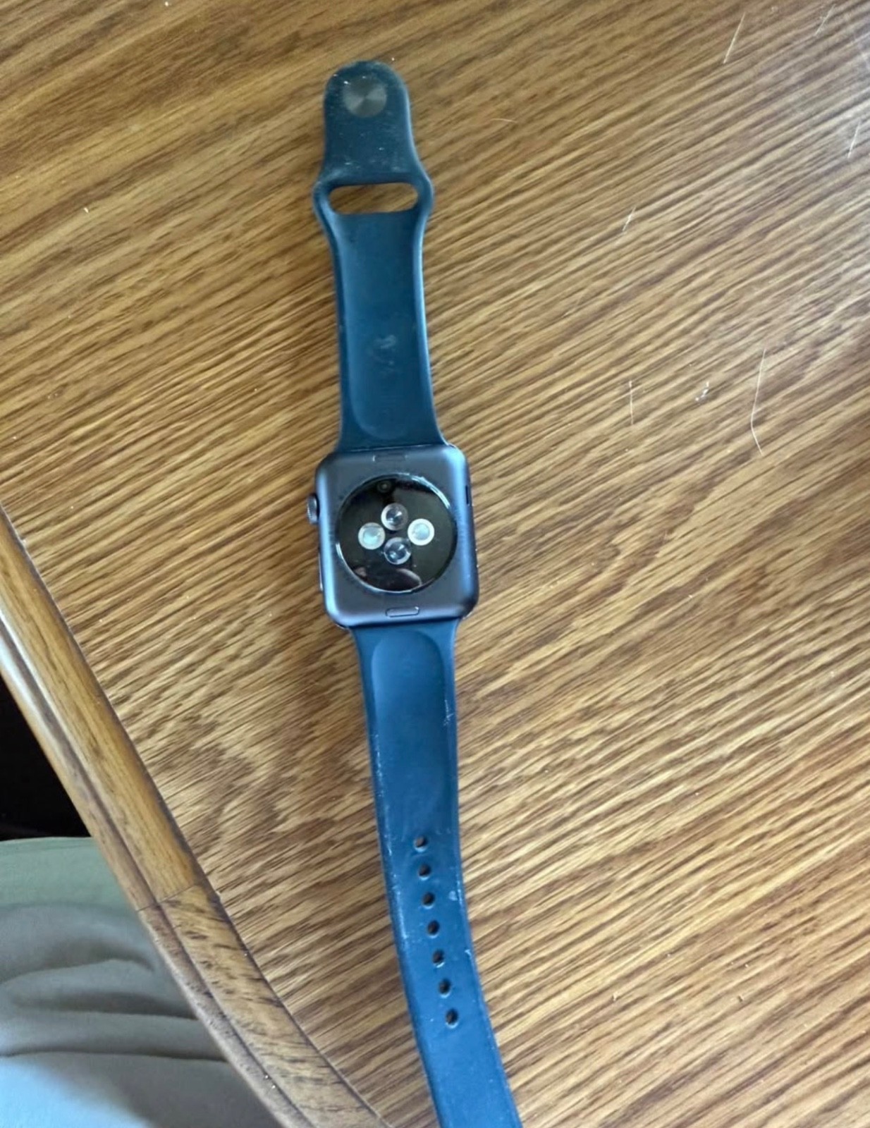Apple Watch Series 3 42mm Stainless Steel Case Black Sport Band Smartwatch -…