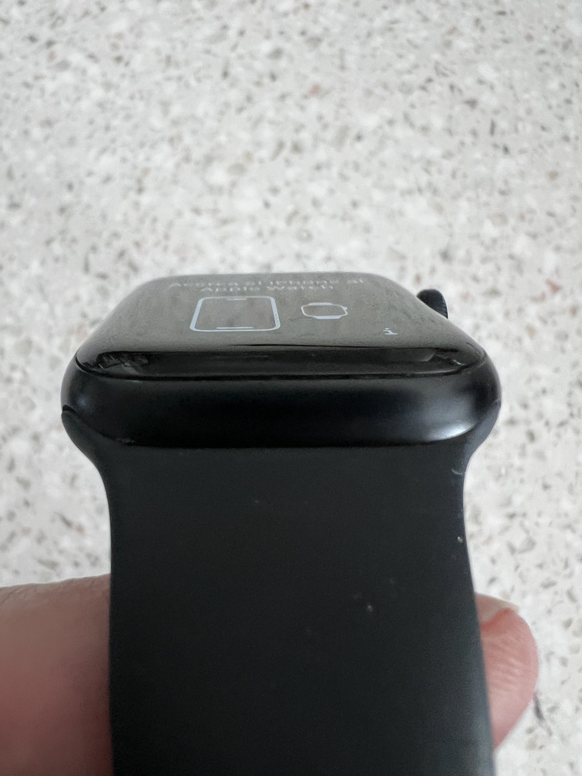 Apple Watch SE 1st Gen 40mm Black Aluminum Silicone Sport Band MKRR3LL/A