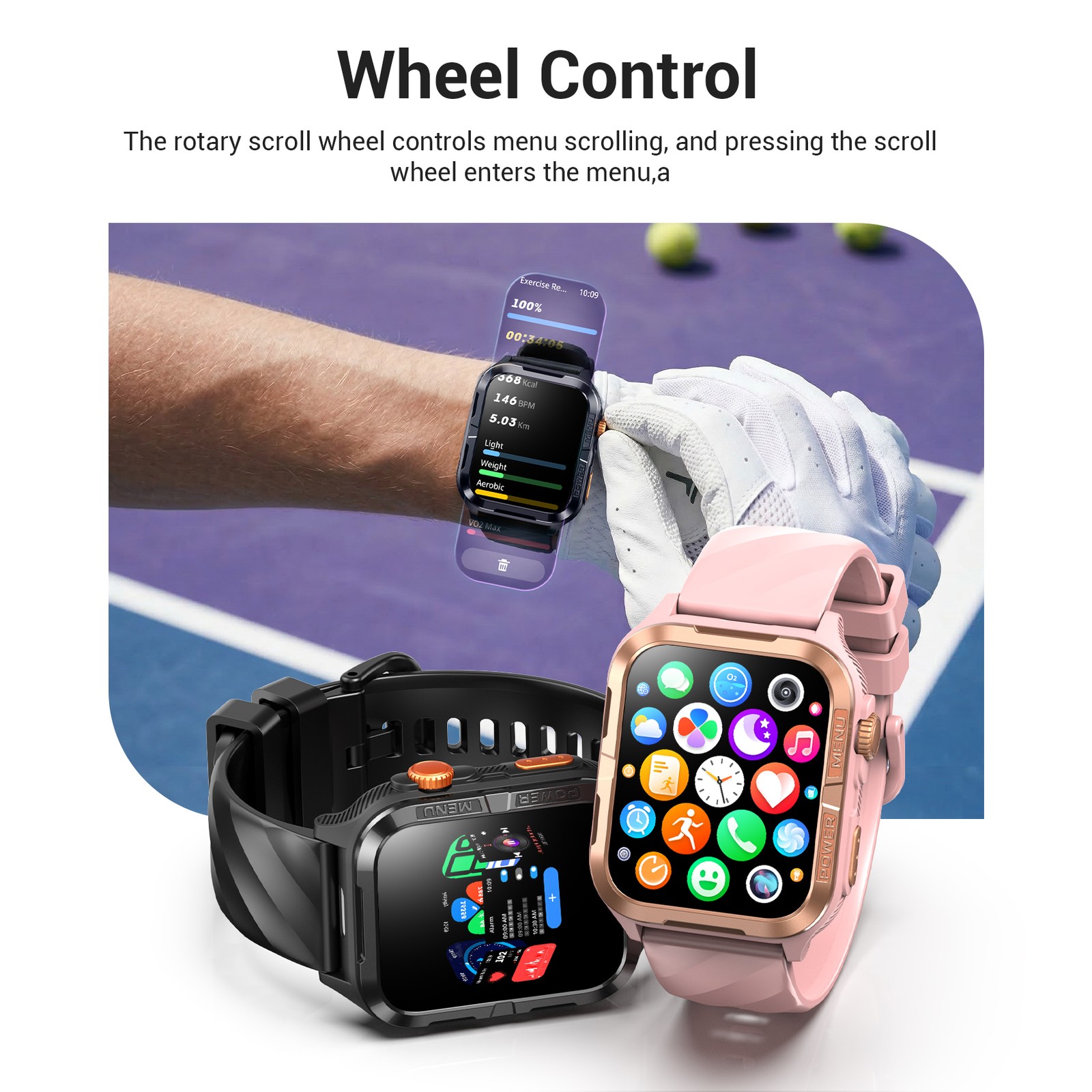 DA GPT AI Assistant Smart Watch Women with Built-in GPS Flight Fitness Tracker