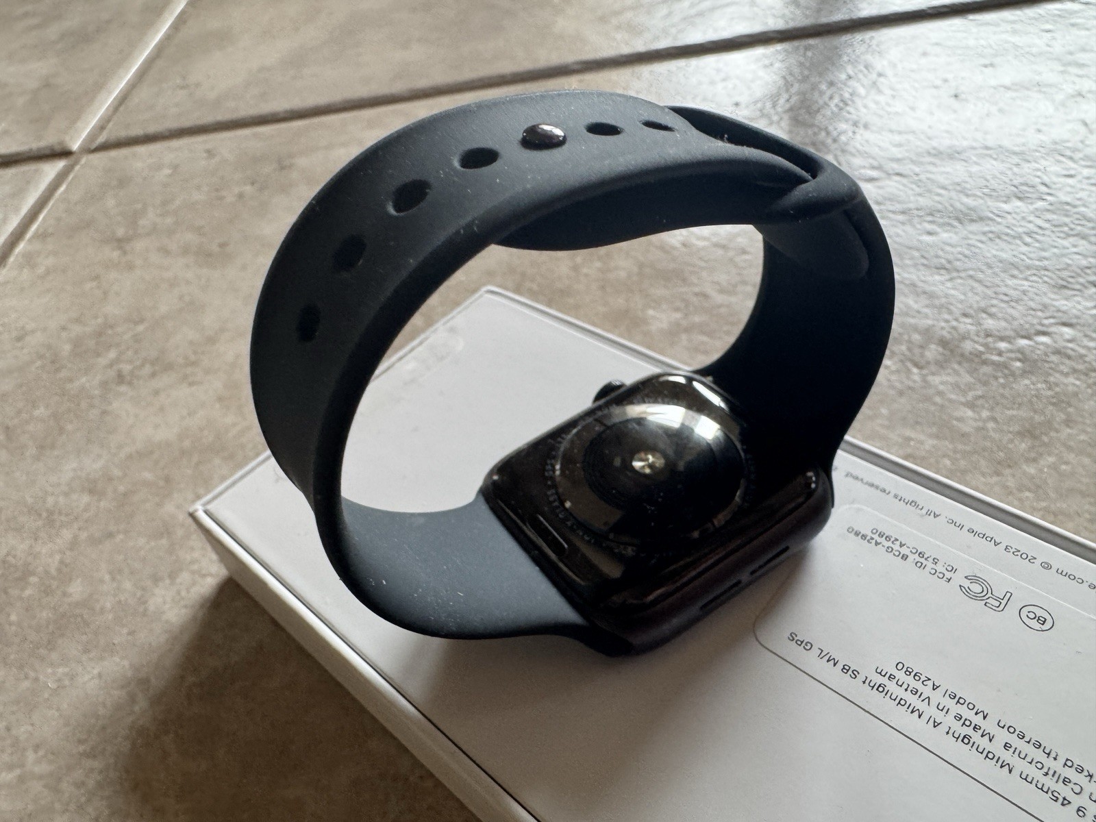 Apple Watch Series 5 44mm Black Aluminum Case with Black Sport Band GPS